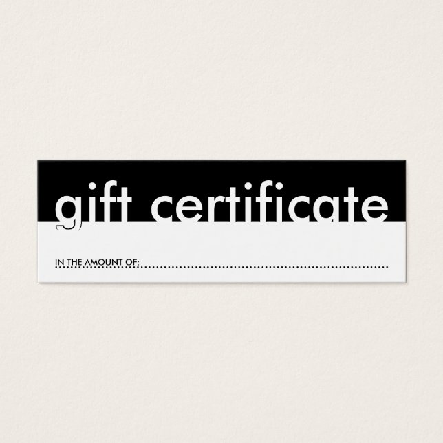 certificado de presente (quantia em branco) (Frente)