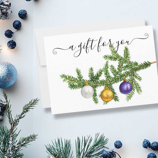 Certificado de Presente Ramo de Pinheiro de Natal (Criador carregado)