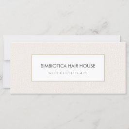 Certificado de Presente Rosa Simples do Salão Mode