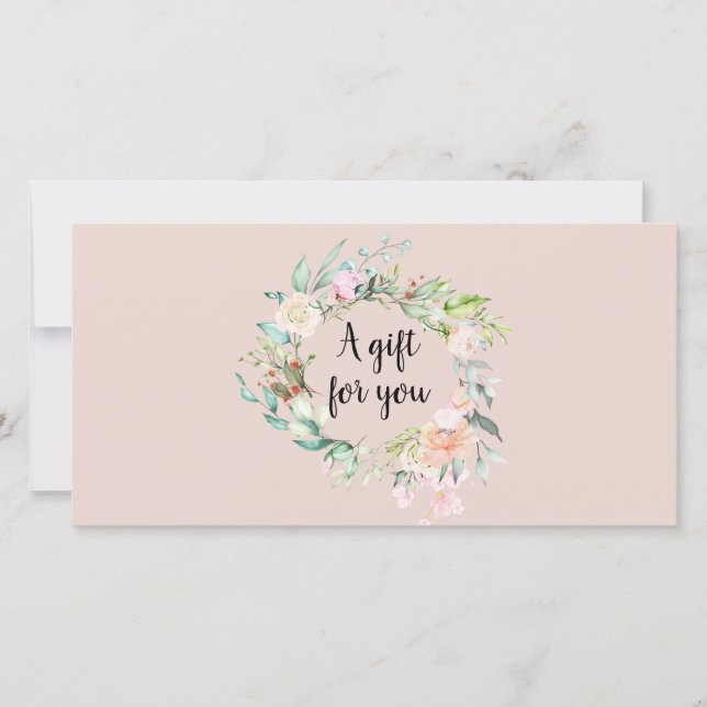 Certificado de Presente Rose Garland Script (Frente)
