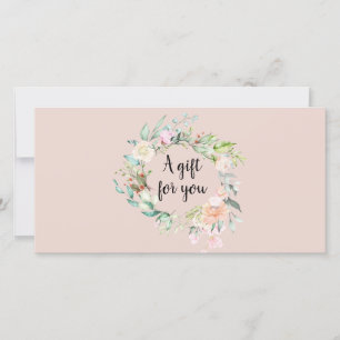Certificado de Presente Rose Garland Script