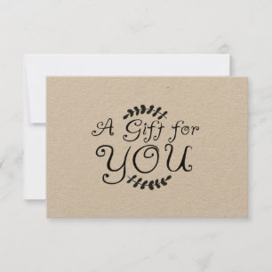 Certificado de Presente Rustic Kraft