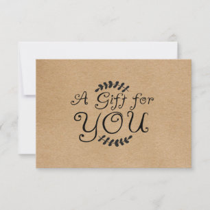 Certificado de Presente Rustic Kraft