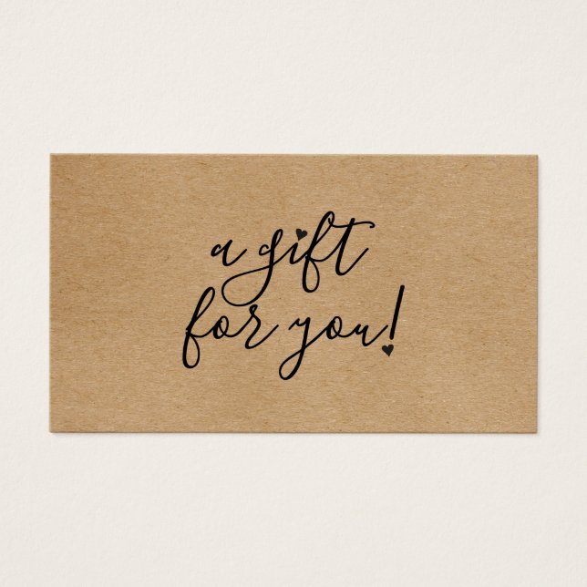 Certificado de Presente Rustic Kraft Coração de Sc (Frente)