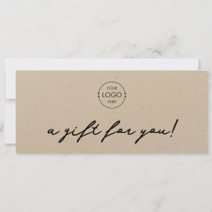 Certificado de Presente Rustic Kraft Minimalista d