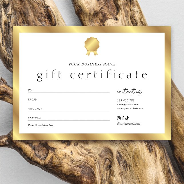 Certificado de Presente Salon Glam Gold Effect Mod (Criador carregado)