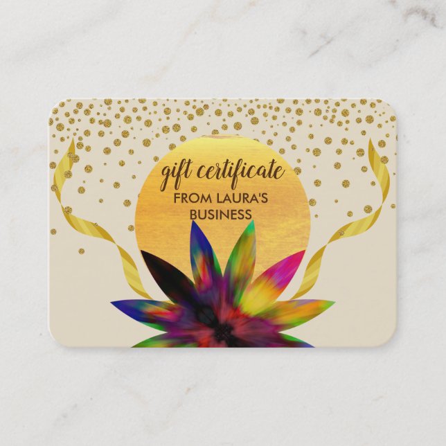 Certificado de Presente Saúde de Recuperação de Yo (Frente)
