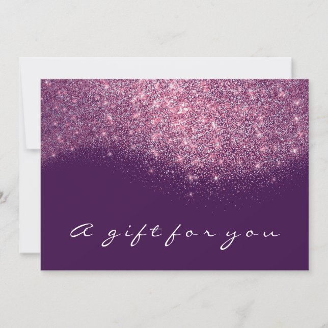 Certificado de Presente Sepia Dourada Glitter Púrp (Frente)