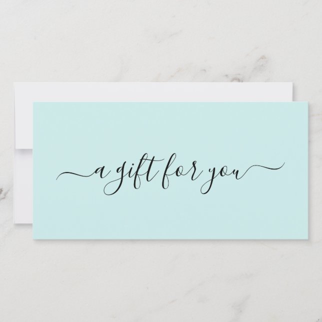 Certificado de Presente Simples de Spa Teal Turquo (Frente)