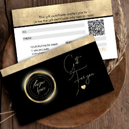 Certificado de Presente Simples Elegante Gold Foil