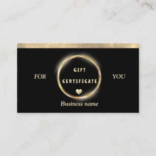 Certificado de Presente Simples Elegante Gold Foil