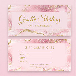 Certificado de Presente Técnico de Unhas Pink Gold