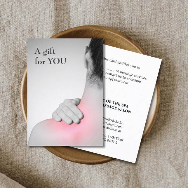 Certificado de Presente Terapêutica para Massagem  (Criador carregado)