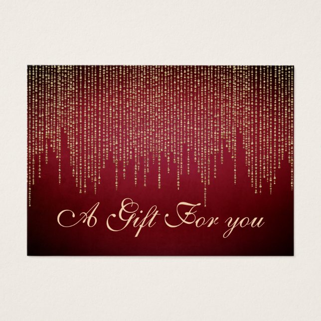 Certificado de presente vermelho de encandeamento  (Frente)