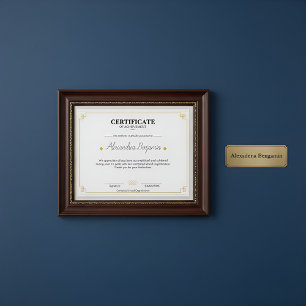 Certificado de Profissional de Realização de Ouro 