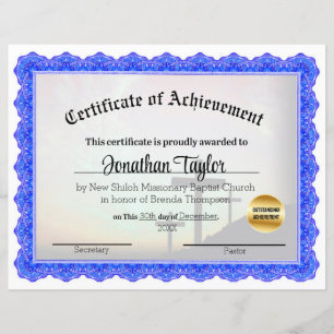 Certificado de Realização Cruzada da Igreja