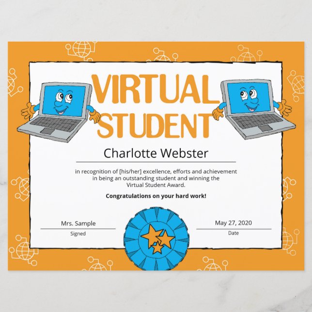 Certificado de Realização de Estudantes Virtuais P (Frente)
