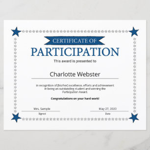 Certificado de Realização do Prêmio de Particip