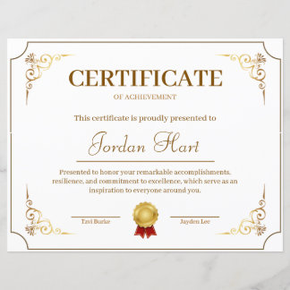 Certificado de Realização Minimalista Elegante Dou