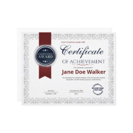 Certificado de Realização Moderno