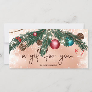 Certificado de rosa de presente de coroa de invern