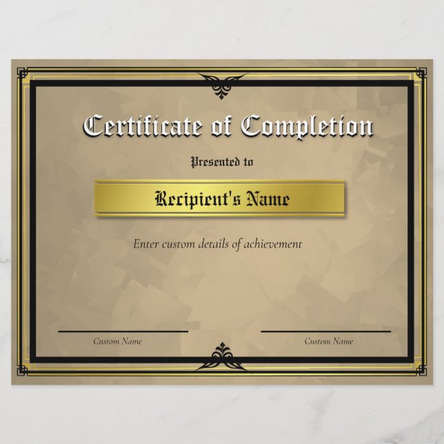 Certificado de Sinalizador de Linha Azul Fino Pers (Frente)