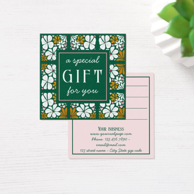 Certificado de vale-presente de Natal retrógrado r (Mesa)