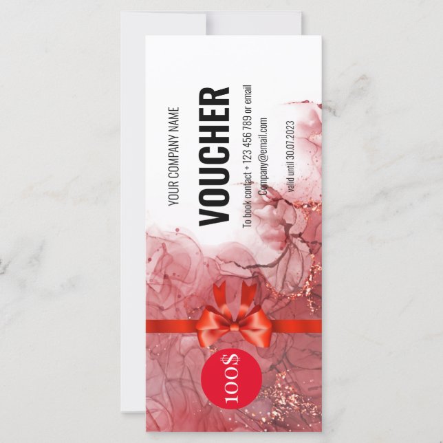 Certificado de Voucher de Presente de Marble Verme (Frente)