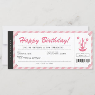 Certificado de Voucher de Presente Rosa para Trata