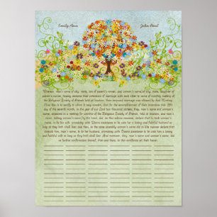 Certificado do casamento do quacre do impressão d