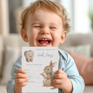 Certificado do Primeiro Dente do Coelho da Fada do