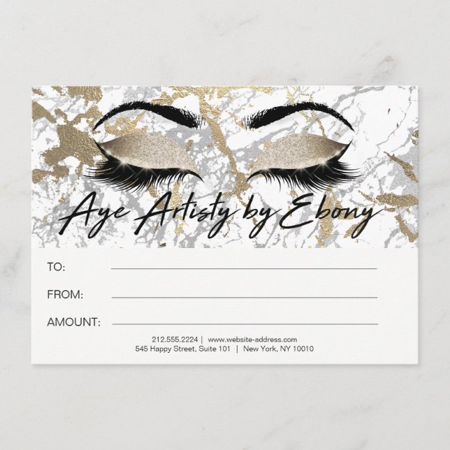 Certificado Ebony Dourado Marble Makeup Beauty (Frente)