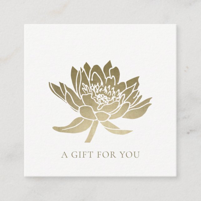 CERTIFICADO ELEGANTE FAUX DOURADO LOTUS FLORAL GIF (Frente)