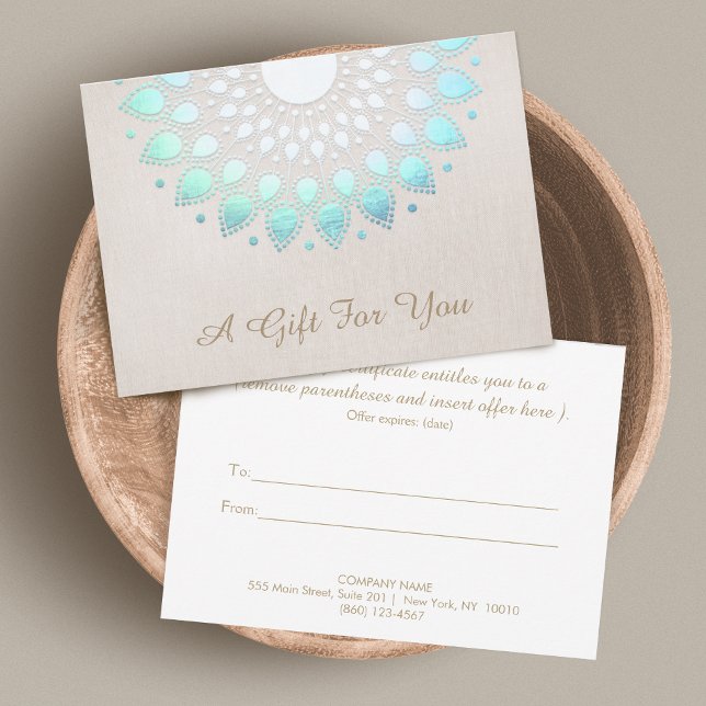 Certificado Elegante Lotus Salon e Spa Gift (Criador carregado)