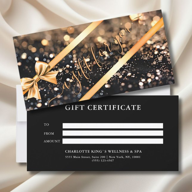 CERTIFICADO EMPRESARIAL ELEGANTE, DOURADO, NEGRO E (ELEGANT, GOLD, BLACK, RIBBON BUSINESS CERTIFICATE)