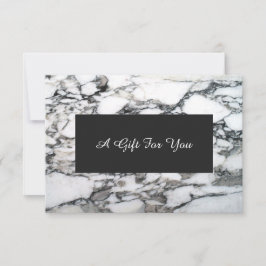 Certificado Faux Silver Marble Spa e Salon Gift