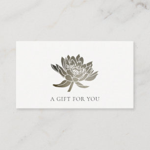 CERTIFICADO FORMAL FAUX SILVER LOTUS FLORAL GIFT