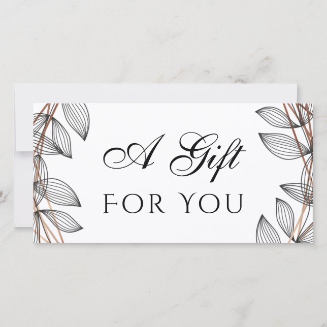 certificado geométrico de folhagem (Frente)