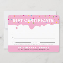CERTIFICADO GIFT gotejamento de glacé giro cor-de-