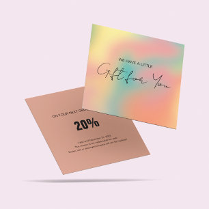 Certificado Holográfico de Presente Rosa Blush do 