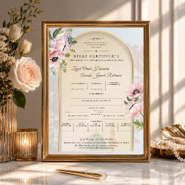 Certificado Islâmico de Nikah | Cartão Madinah Blo