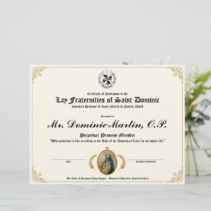 Certificado Lay Dominican