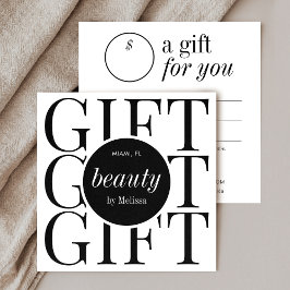 Certificado Mínimo de Presente de Salão de Beleza