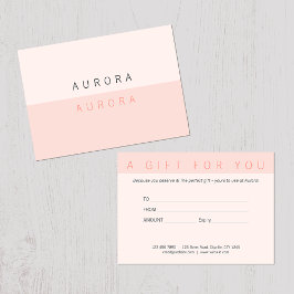 Certificado Mínimo de Presente Rosa De Duas Pontas