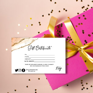 Certificado moderno minimalista Dourado de Glitter