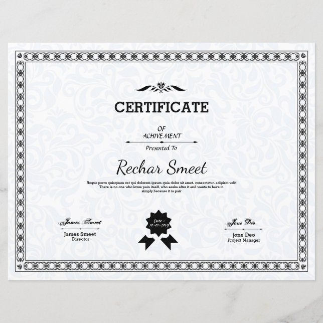 Certificado multiuso (Frente)