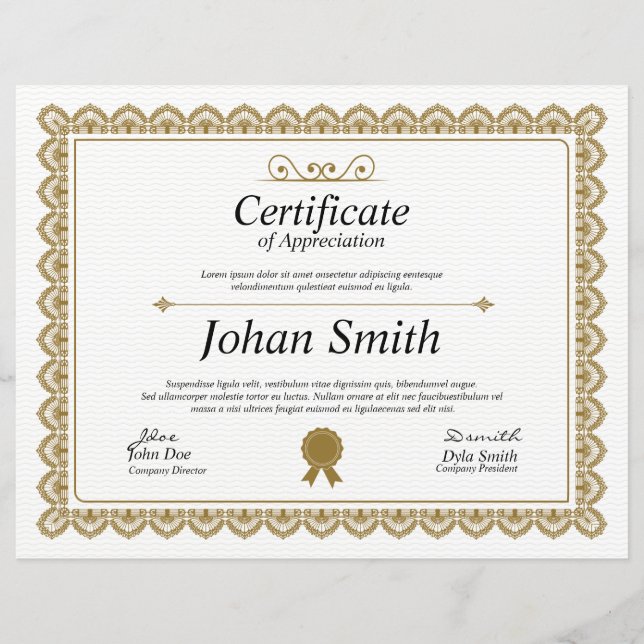 Certificado multiuso (Frente)