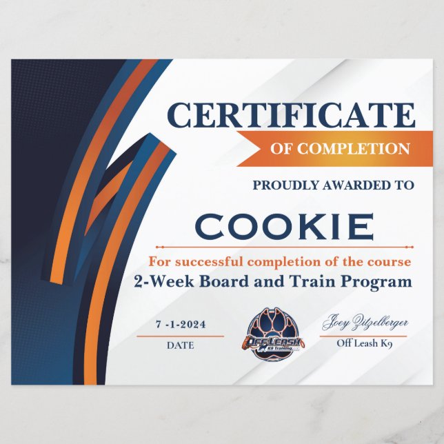 Certificado OLK9 #3 (Frente)