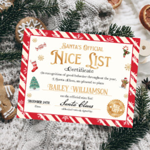 Certificado Personalizado de Natal do Papai Noel