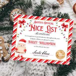 Certificado Personalizado De Santa Claus